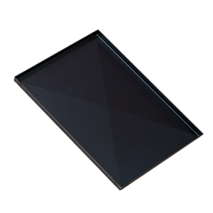 Teglia in ferro blu diamantata con doppia diagonale 60x40