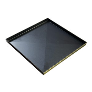 Teglia in ferro blu diamantata con doppia diagonale 32x32