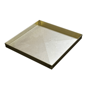 Teglia lamiera alluminata doppia diagonale 32x32x3