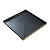 Teglia in ferro blu diamantata con doppia diagonale 32x32